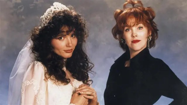 Studio Publicity Still from "Beetlejuice" Geena Davis, Catherine O'Hara